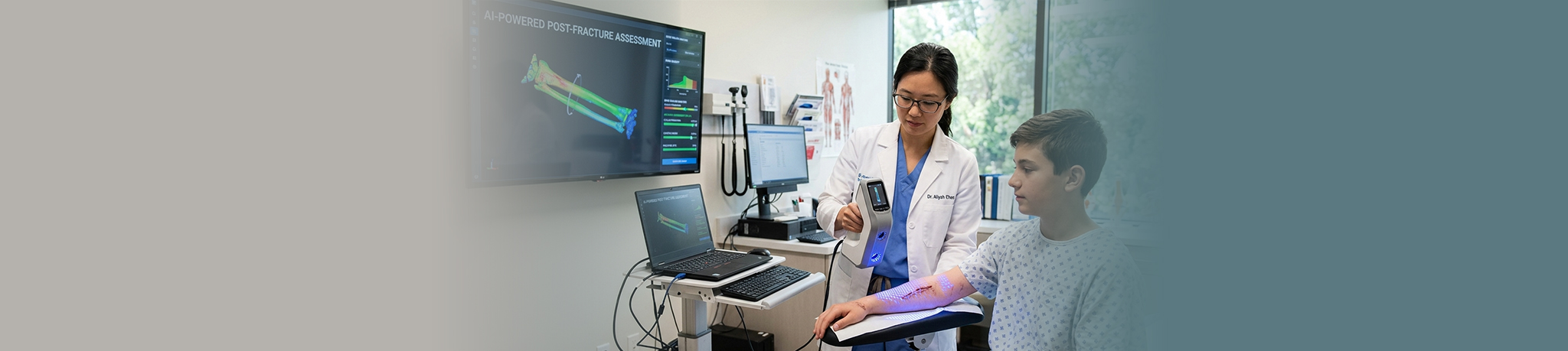 AI Driven D Scanning for Post Fracture Assessment